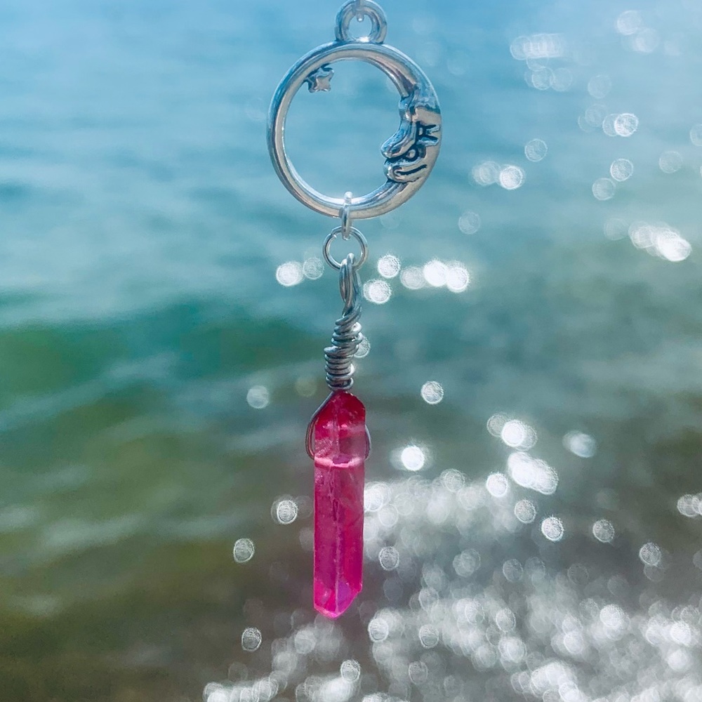 Red & Pink Luna Quartz Necklace
